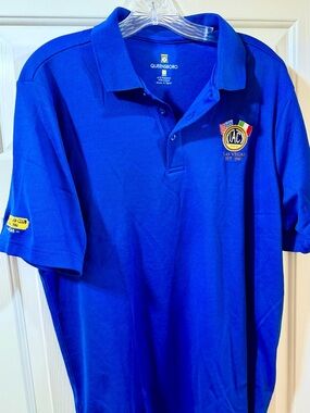 New Italian American Club Logo Polo Shirt Las Vegas Blue Size XL